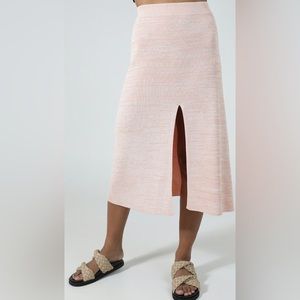 NWT Ena Pelly Sloan Knit Midi Skirt in Peach Melange, size 6